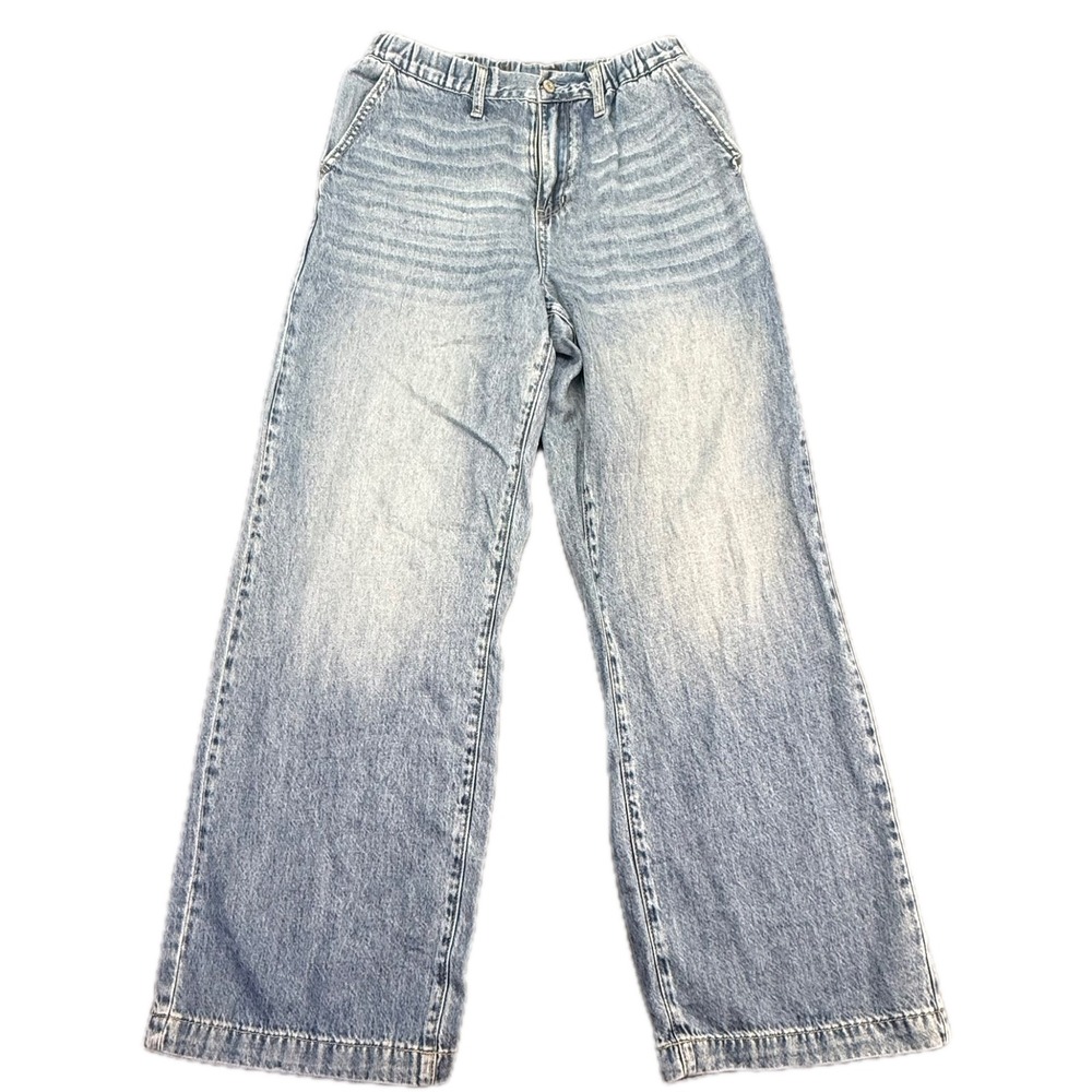 Judy Blue Jeans Women 5/27 Light Wash Wide Leg Elastic Waist JB881090 MD